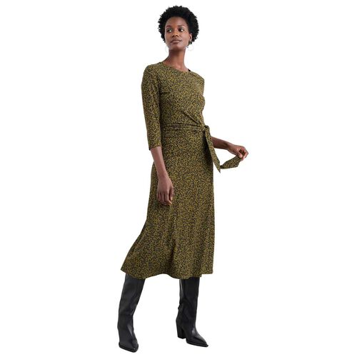 Seasalt Cornwall 3/4 Fettling Dress Berry Branches Bright Olive